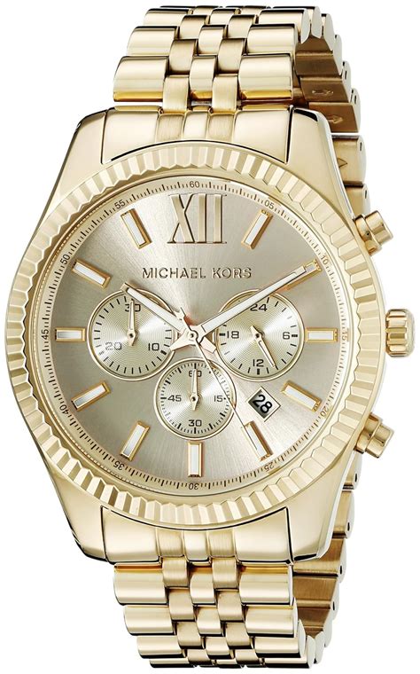 michael kors men's gold tone lexington watch|replace movement Michael Kors 8281.